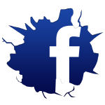 Cracked-Facebook-Logo