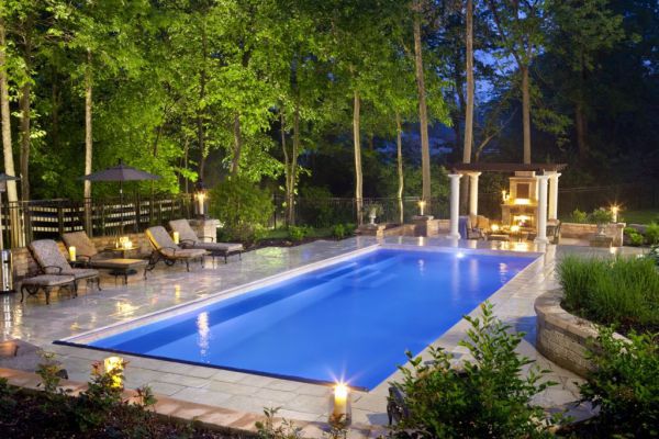 Elegant Pool Designs luxurious and elegant pool and spa with glamorous lighting and pool chair in the patio Beautiful And Elegant Fiberglass Pool Wins Master Of Design Award Elegant Pool Designs swimming pools design pics on fancy home decor inspiration about elegant natural swimming pool swimming Beautiful And Elegant Fiberglass Pool Wins Master Of Design Award