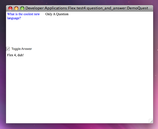 questionandanswer DemoQuestionAnswer Screenshot with Checkbox selected