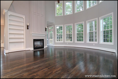 2 Story Fireplace Ideas with Wainscoting