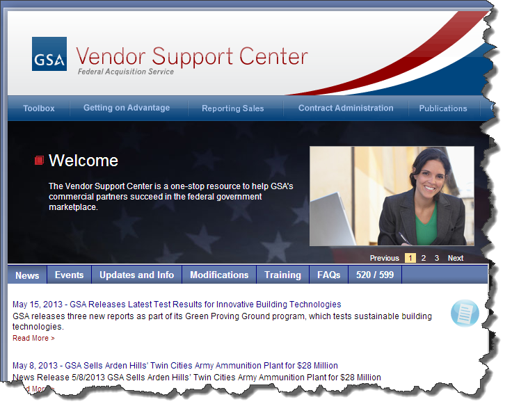 GSA vendor support center