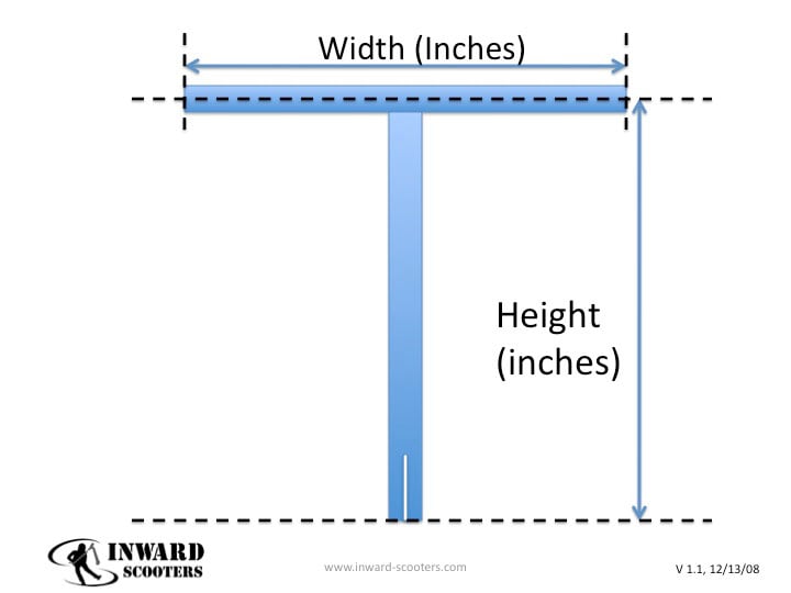 height and width bars should you - Lucky Scooters Evolve Scooter