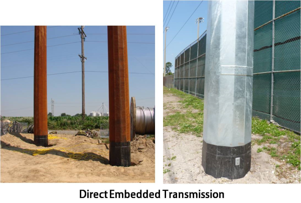 direct embedded transmission pole