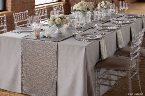 dinner wedding silver runner   exquisite an  Platinum for table Tori is and runner table weddings