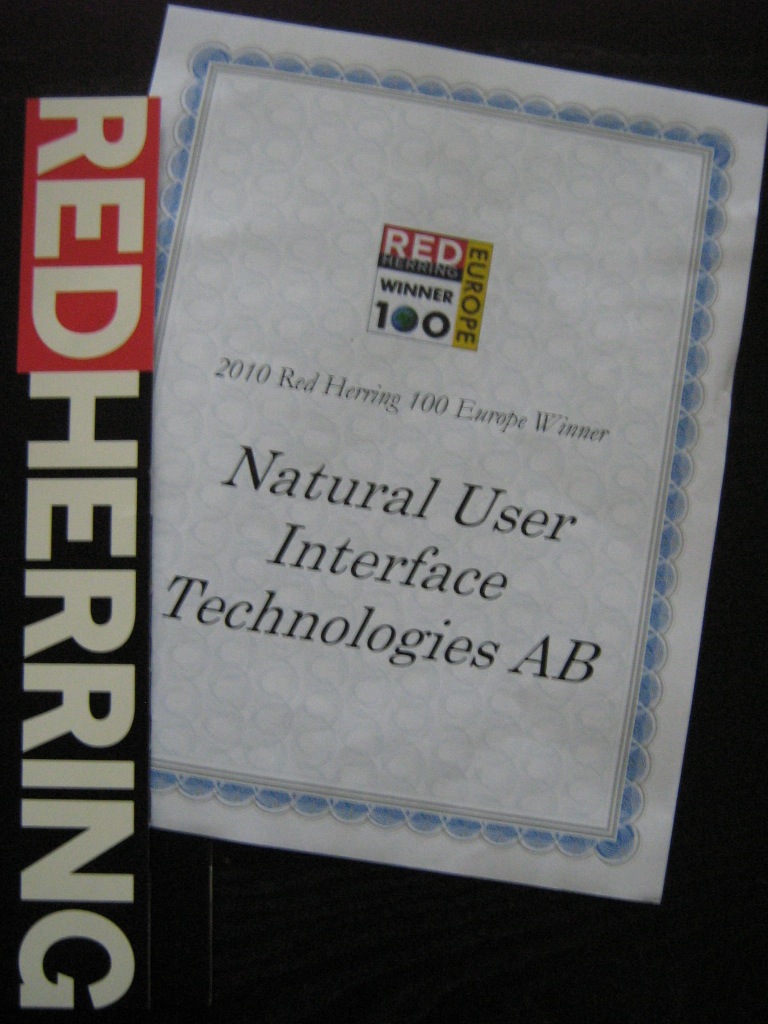NUITEQ prestigious Red Herring 100 2010 award