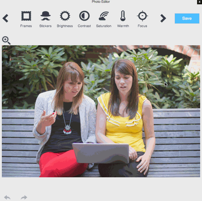 contrast  dragging the slider, and clicking  apply  select  save