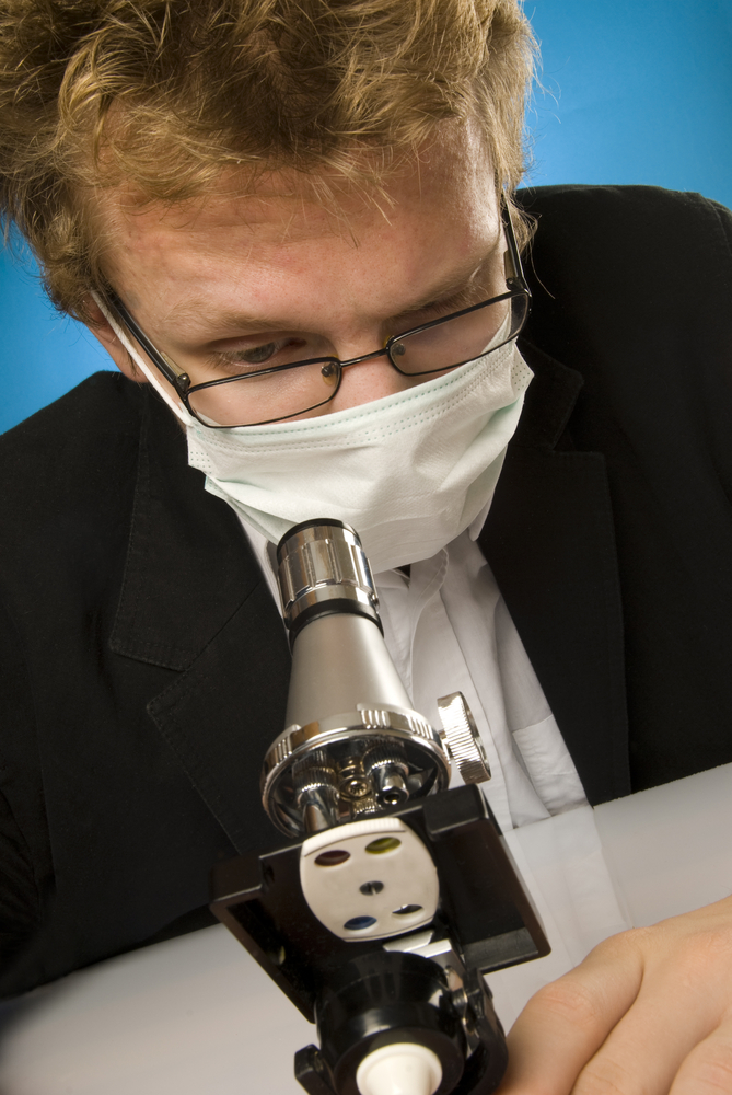 Man, Microscope