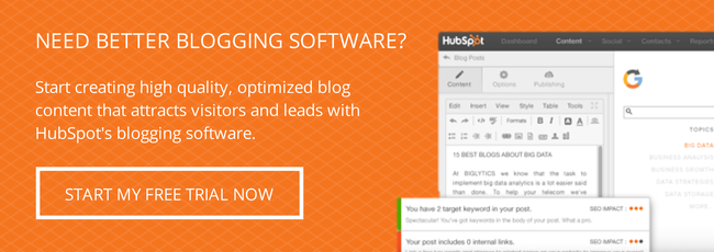 hubspot blogging trial