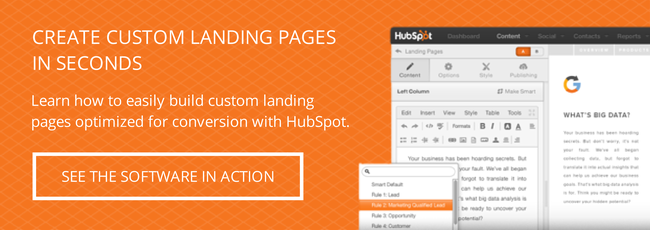 hubspot landing pages demo