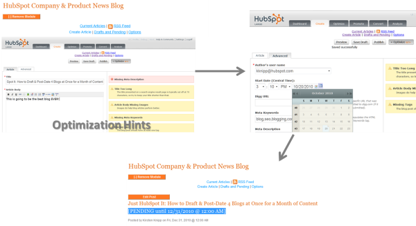 Postdating a Blog Using HubSpot