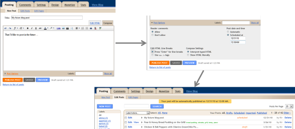 PostDating a Blog on Blogger
