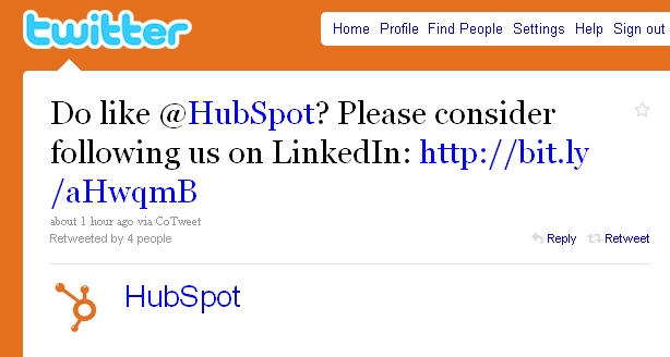 linkedin tweet