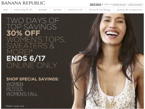 banana republic email