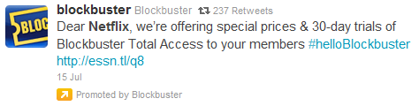 blockbuster tweet