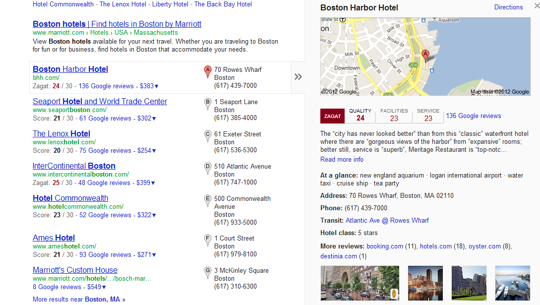 boston harbor hotel for google places blog