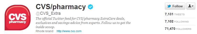cvs twitter account