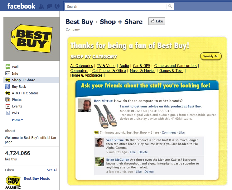 Best Buy Facebook