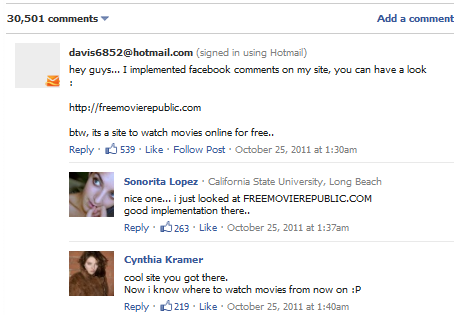 facebook comments