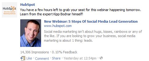 facebook offer