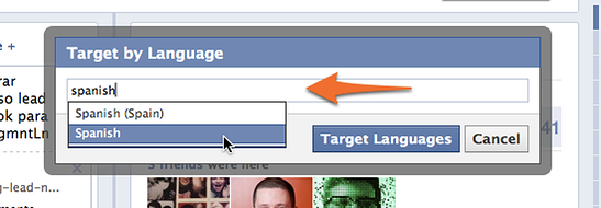 facebook05 target by language