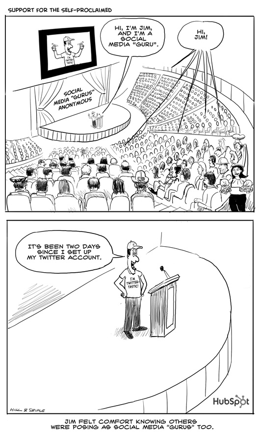 Social Media Gurus Anonymous Cartoon