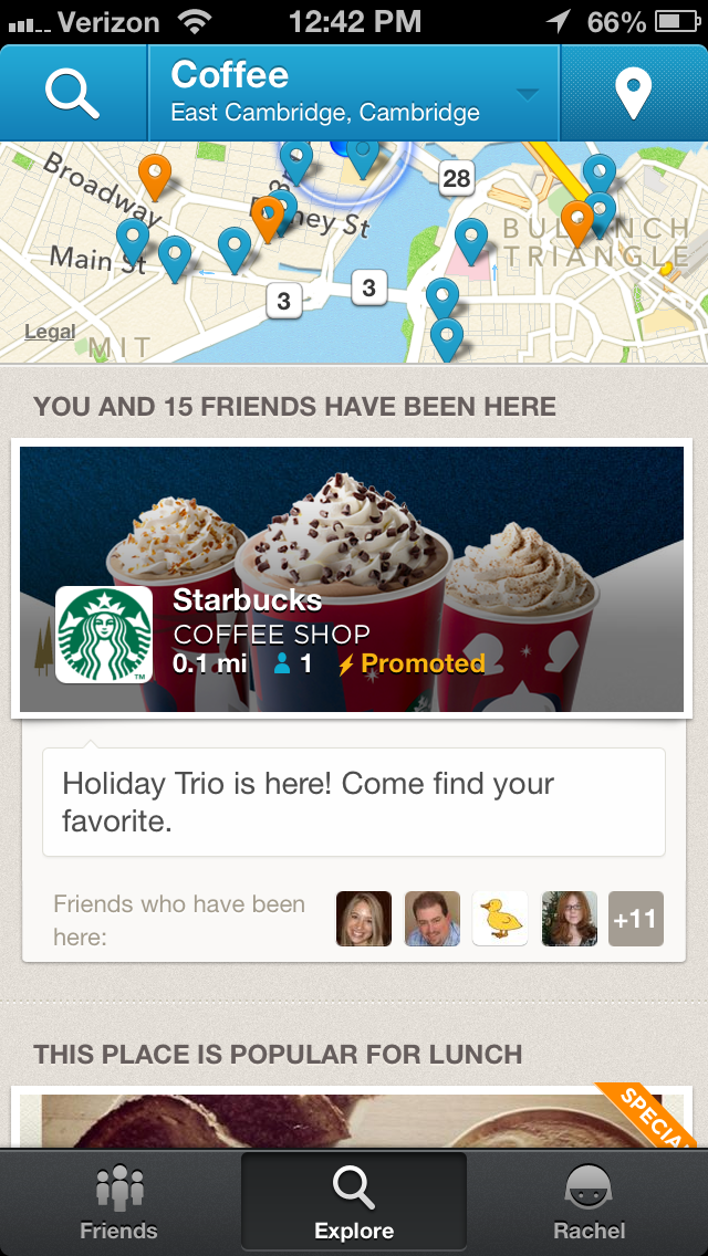 foursquare promoted deals