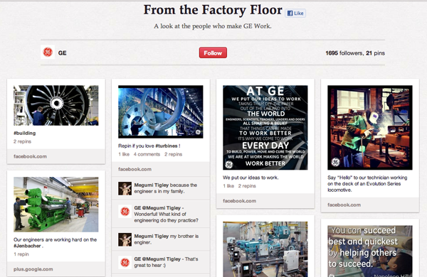 General Electric's Pinterest