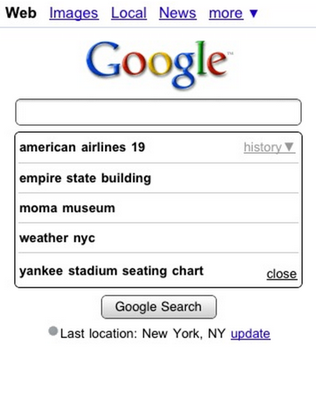 google mobile search bar