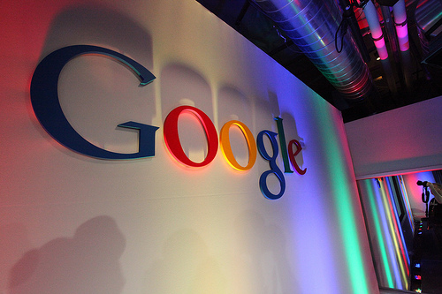 google wall sign