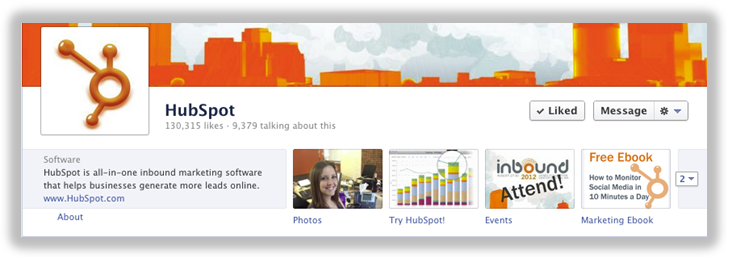 hubspot facebook page