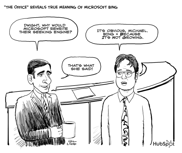 HubSpot Microsoft Bing Cartoon