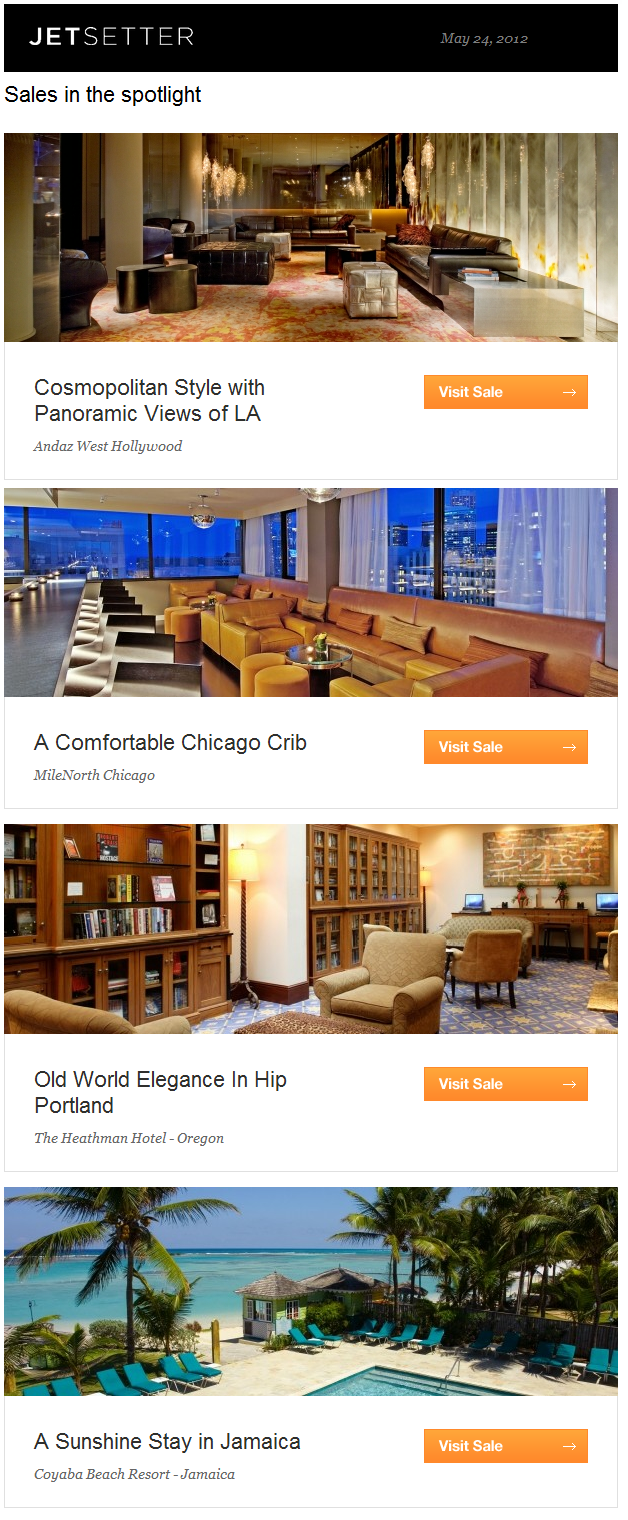 jetsetter email marketing