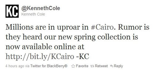 kenneth cole tweet