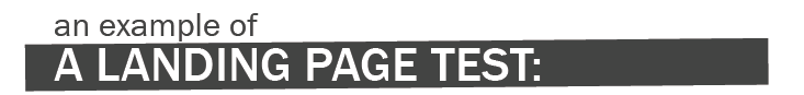 landing page test
