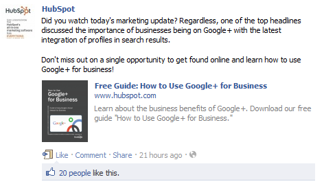 lead gen post on fb