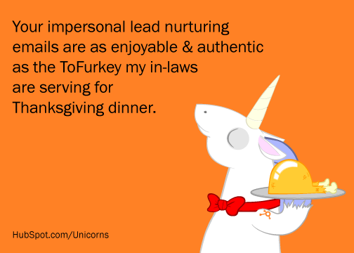 lead nurturing thanksgiving ecard