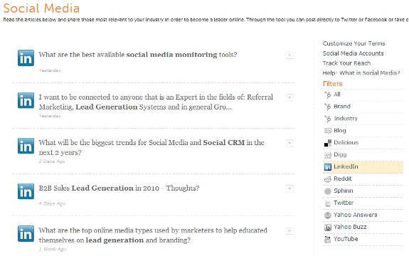LinkedIn Answers Feed