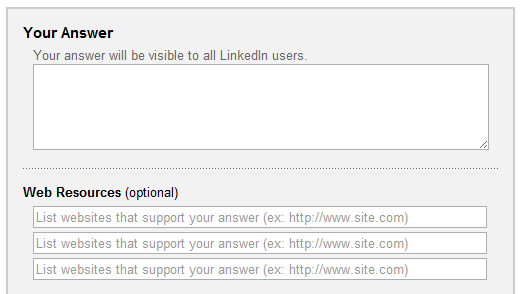 LinkedIn Answers Web Resources