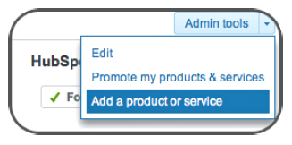 linkedin company page add product