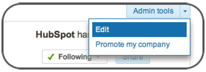 linkedin company page edit