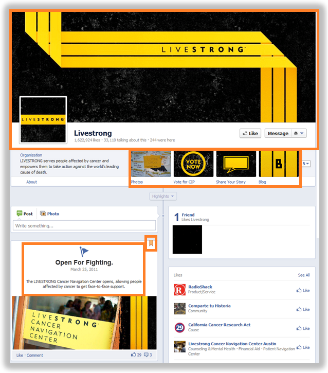 livestrong facebook page