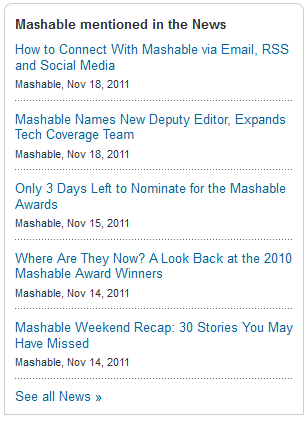mashable news