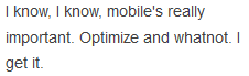 mobile optimization