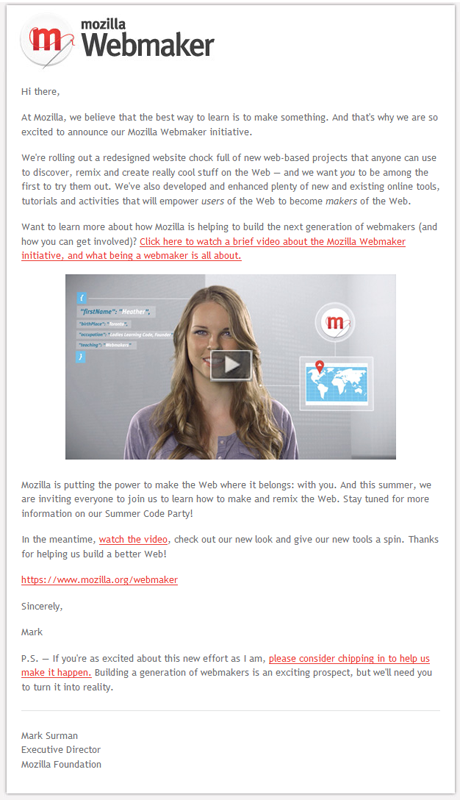 mozilla email marketing