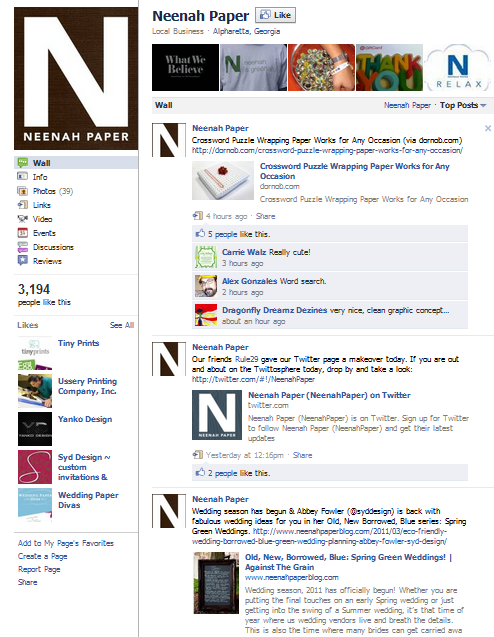 neenah paper facebook fan page