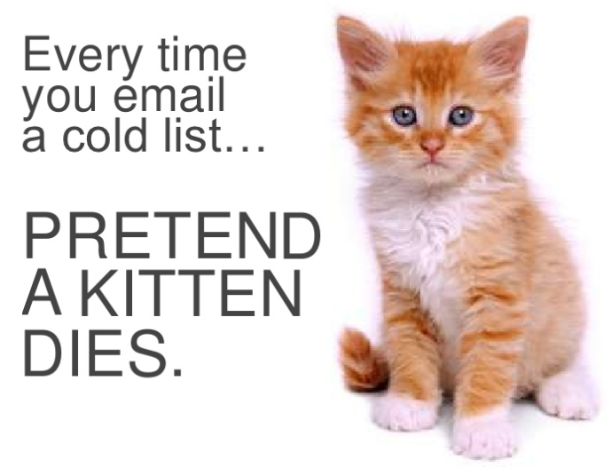 never purchase email lists