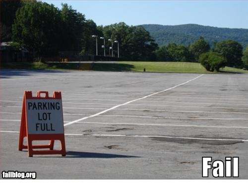 parking lot fail