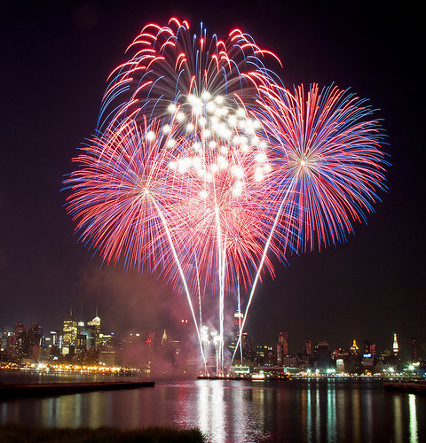 patriotic fireworks