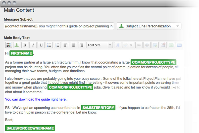 personalized email