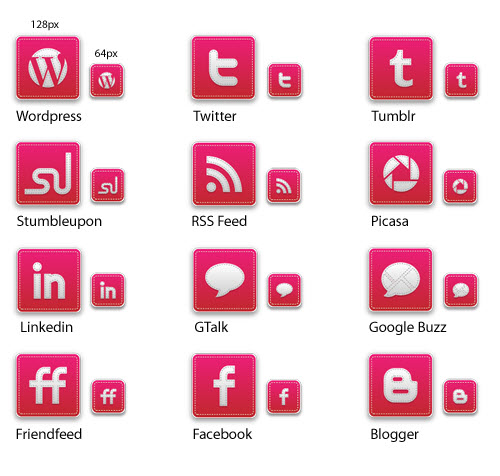 pinkstrip icon set